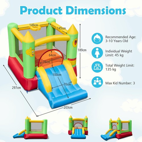 Inflatable bouncy castle - inflatable, with