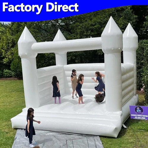 4x4x3m white inflatable bouncy - white,