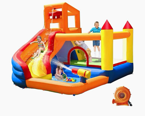 Inflatable bouncy castle - inflatable, slide