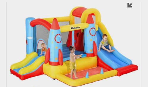 Outsunny rocket inflatable - rocket,