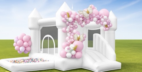 White bouncy castle for - castle,