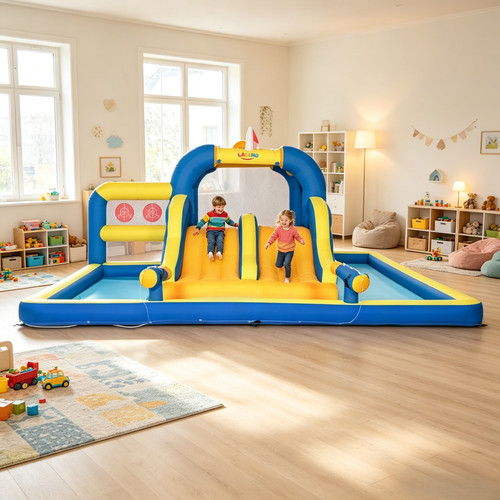 Bouncy castle with - with, slides
